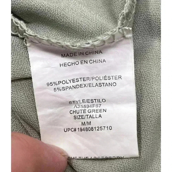 Lily Rose Women's Size Medium Long Sleeve Dress Light Green Lightweight - Picture 5 of 5